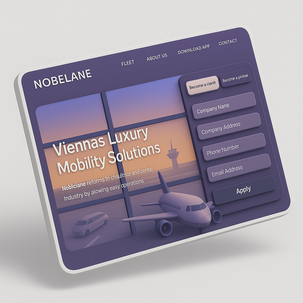 Noblelane: Vienna's Luxury Mobility Platform case study - Created a premium chauffeur and car rental service platform with a user-friendly